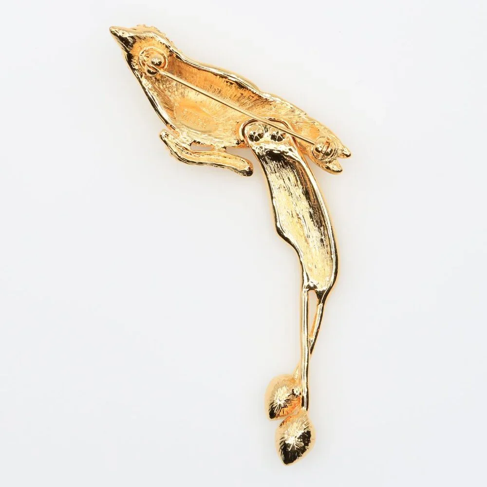 Nolan‎ Miller Glamour Collection Gold Plated Avalon Rhinestone Pavè Bird Brooch